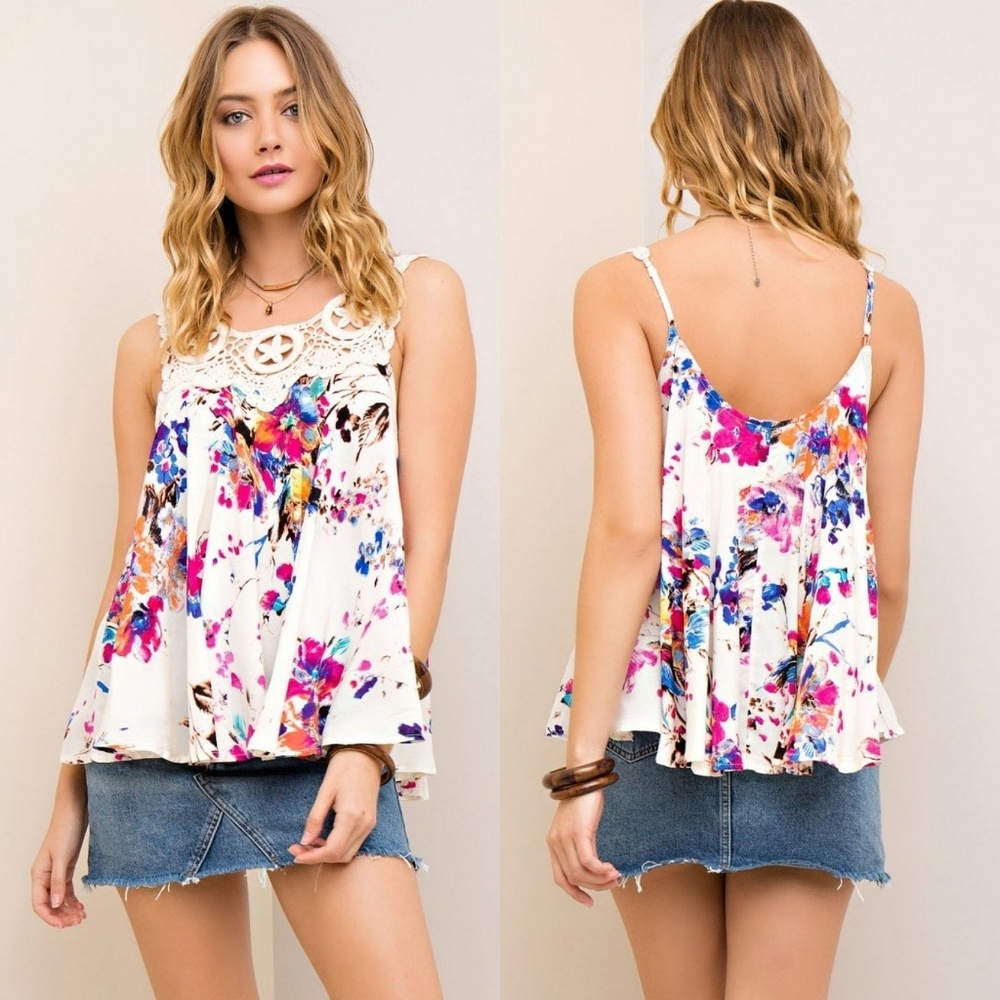 Splash of Color Magenta Sleeveless Top